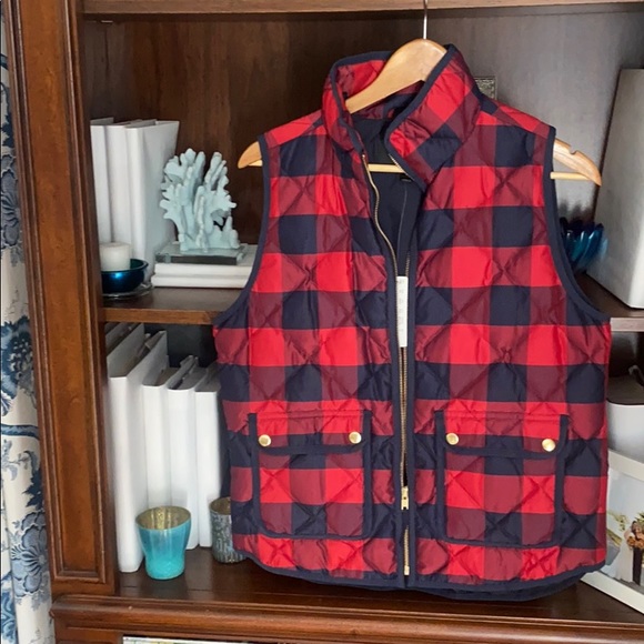 J. Crew Jackets \u0026 Coats | J Crew Womens Excursion Vest in Buffalo Check | Color: Blue/Red | Size: S | Justinebean23's Closet